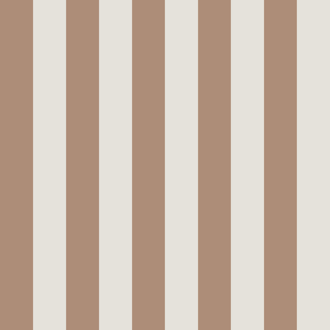 The image features alternating vertical stripes in beige and light tan, evoking the whimsical pattern of Circus Stripe Wallpaper Latte by munks and me, ideal for a playful kids space.