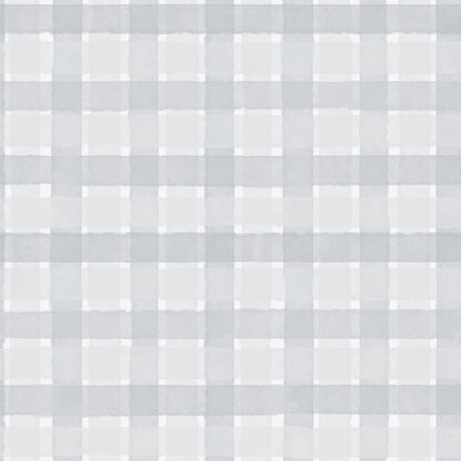 The Checkered Wallpaper Repeat Pattern | Blue features a seamless blue and white checkered design with soft intersecting lines, offering a subtle textile look ideal for cozy nurseries or delicate hand-painted wallpaper styles.