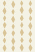 The Jolly Jester Wallpaper Repeat Pattern | Yellow features beige diamond shapes in vertical columns on a light cream background, with evenly spaced diamonds in varying sizes, evoking classic yellow harlequin wallpaper style.