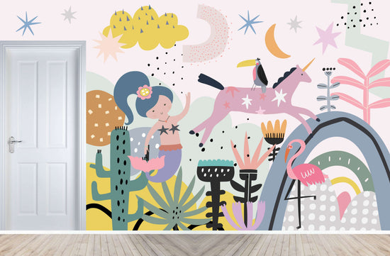 Custom Wonderlove Wallpaper | H254cm x W430cm - Munks and Me Wallpaper