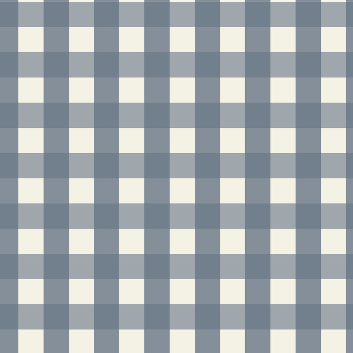 Mini Check Wallpaper, Deep Blue in a mini check gingham pattern.