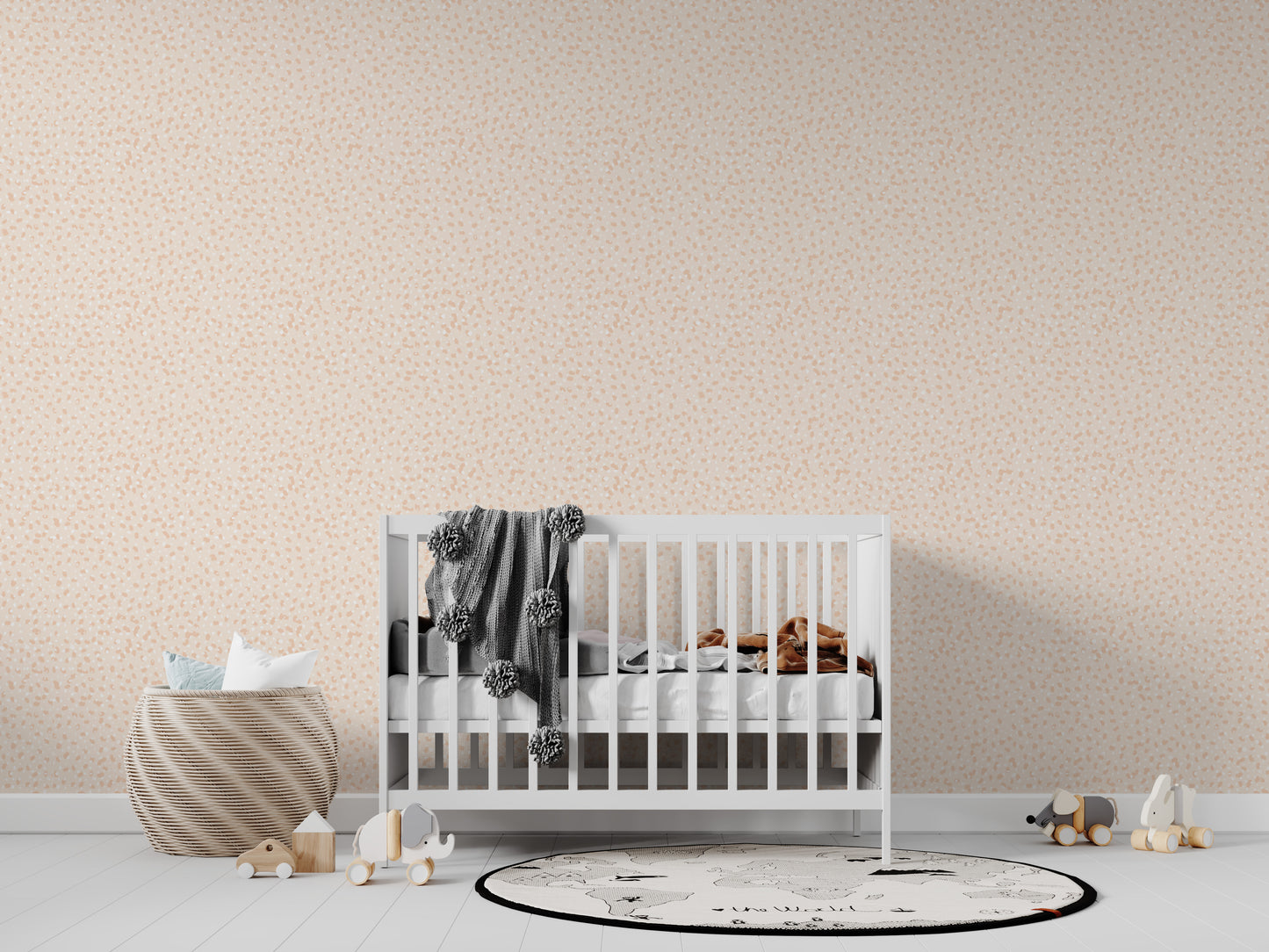 Esmes Painted Dots Wallpaper Repeat Pattern Clay | Sample - Munks and Me Wallpaper