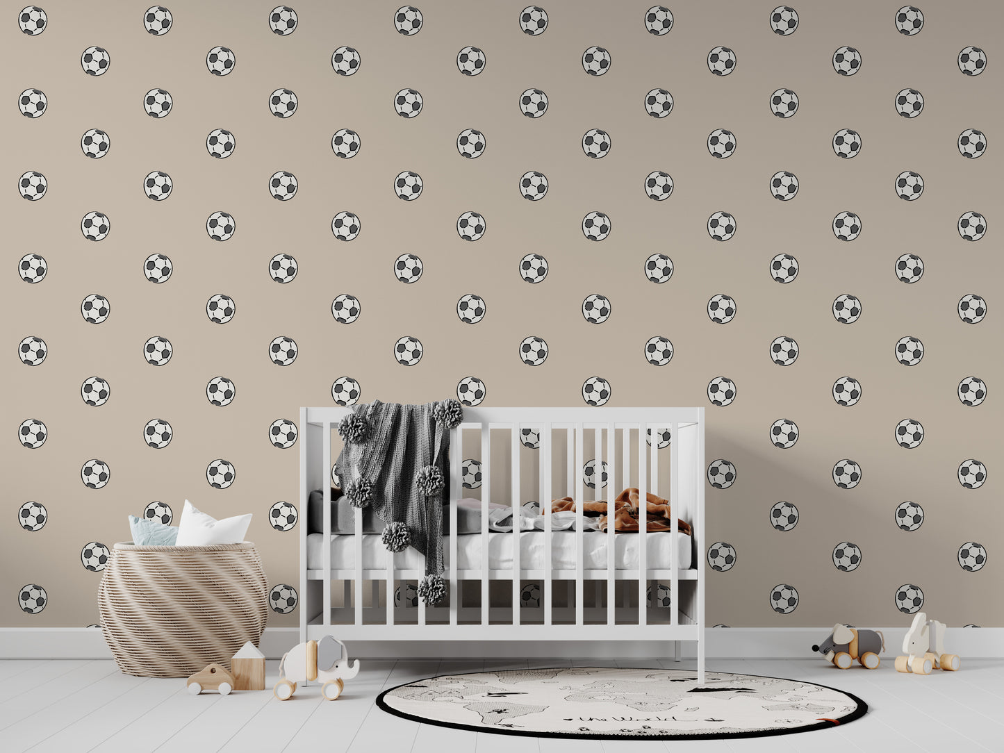 Its All About Footballs Repeat Pattern - Munks and Me Wallpaper