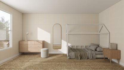 Little Abacus Stripe Pink and Yellow Wallpaper