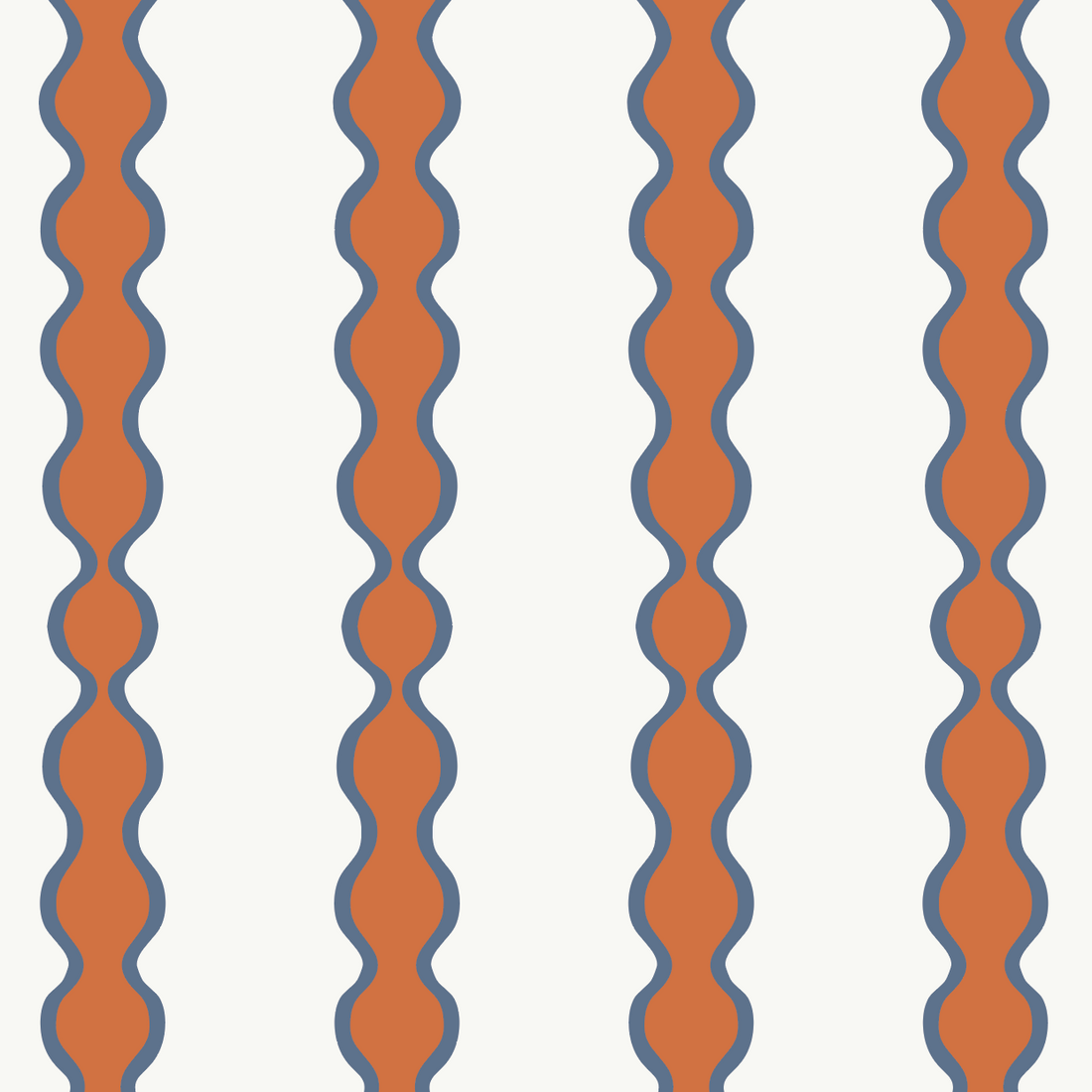 Little Abacus Stripe wallpaper in red and blue