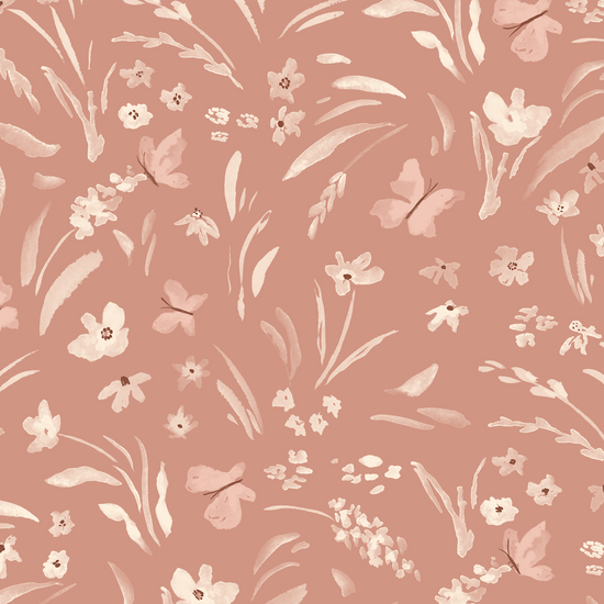 Load image into Gallery viewer, Butterfly Meadowland Wallpaper Repeat Pattern Terracotta - Munks and Me Wallpaper
