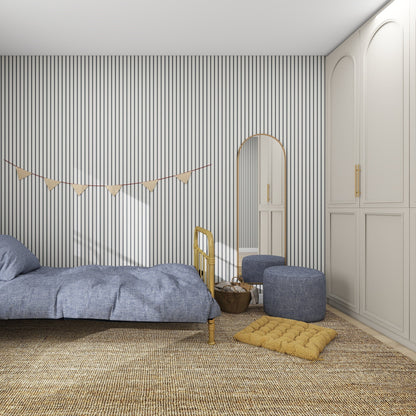 Pinstripe Wallpaper Denim