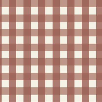 Mini Check Wallpaper, Red nursery wallpaper.