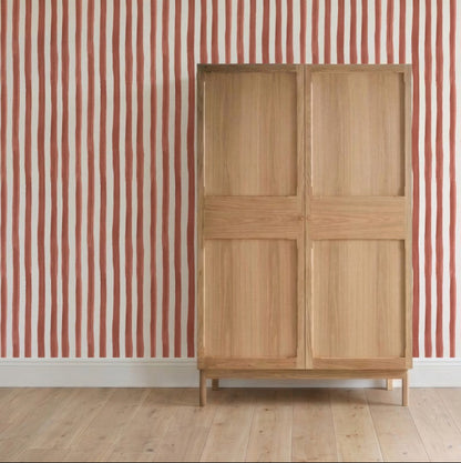 red and white striped wallpaper