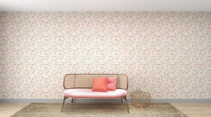Strawberry Horses Wallpaper Repeat Pattern | Sample - Munks and Me Wallpaper