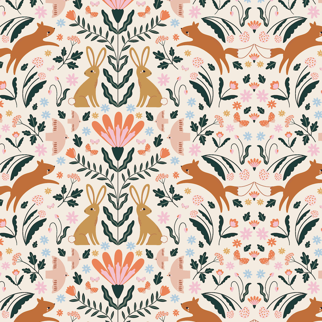 Minnies Woodland Wallpaper Repeat Pattern - Munks and Me Wallpaper