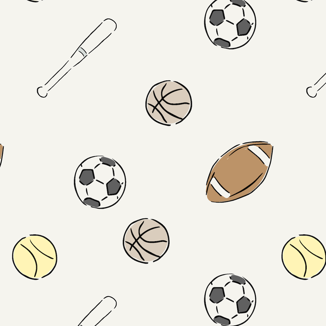 Sports Wallpaper : Munks and Me - Nursery Wallpaper