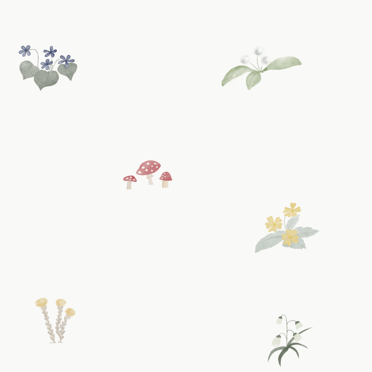 Mollys Flower Garden Wallpaper Repeat | Sample - Munks and Me Wallpaper