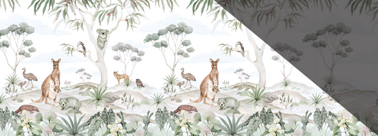 Load image into Gallery viewer, Custom Australia Animal Wallpaper Mural | H221cm x W616cm - Munks and Me Wallpaper
