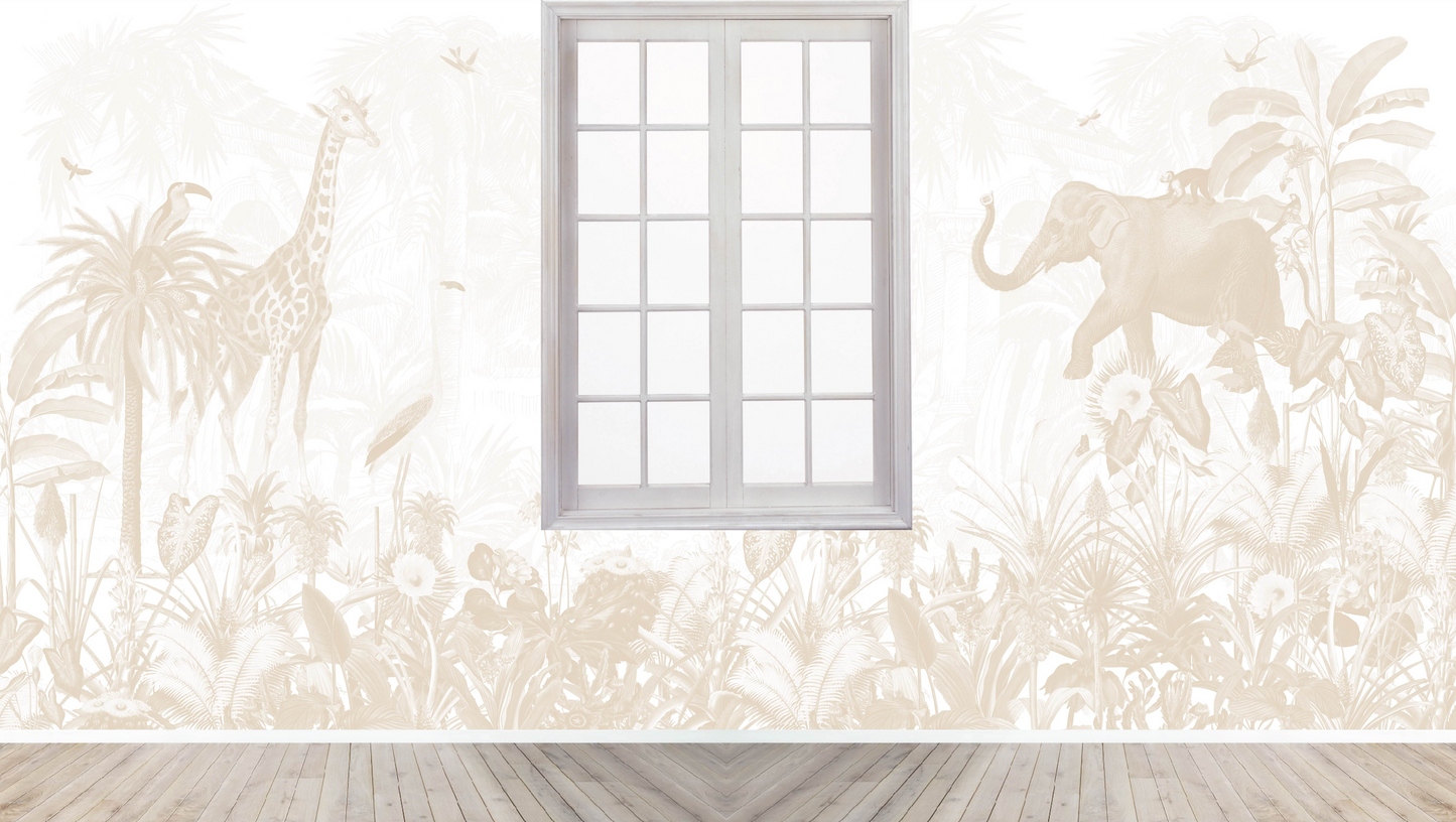 Load image into Gallery viewer, Custom Magic Jungle Mural | H245cm x W491cm - Munks and Me Wallpaper
