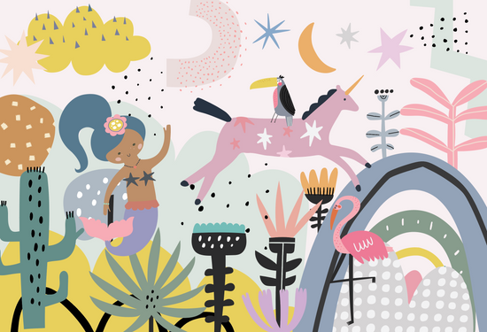 Custom Wonderlove Wallpaper | H268cm x W392cm - Munks and Me Wallpaper
