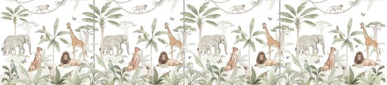 Custom African Safari Mural | H232cm x W1048cm - Munks and Me Wallpaper