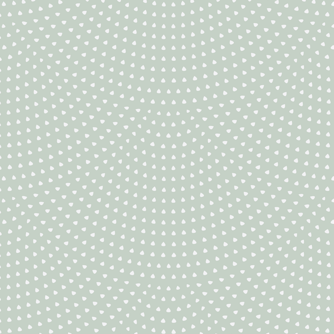 Scallop Shell Wallpaper | Turquoise features a seamless pattern of white dots in a spiral geometric layout on a muted turquoise background, creating a modern optical illusion ideal for playrooms or as an updated take on the classic scallop design.