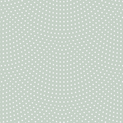 Scallop Shell Wallpaper | Turquoise features a seamless pattern of white dots in a spiral geometric layout on a muted turquoise background, creating a modern optical illusion ideal for playrooms or as an updated take on the classic scallop design.