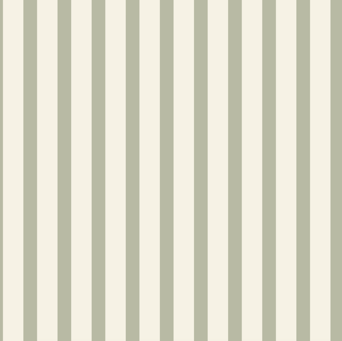 Pico Stripe Wallpaper Green features evenly spaced vertical stripes in soft green and off-white, creating a simple, clean design—perfect as nursery wallpaper for a soothing and timeless look.