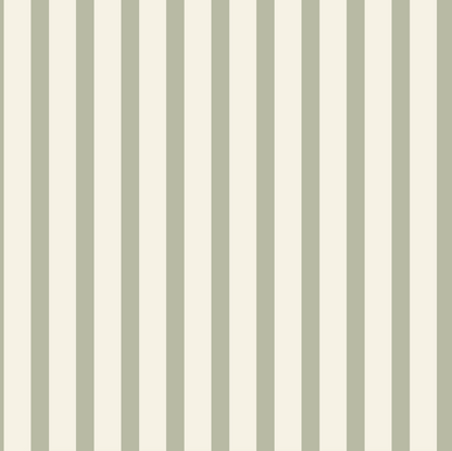Pico Stripe Wallpaper Green features evenly spaced vertical stripes in soft green and off-white, creating a simple, clean design—perfect as nursery wallpaper for a soothing and timeless look.
