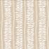 Meadow Leaf Stripe Wallpaper, Clay: Features a seamless beige background with vertical white leafy motifs and thin light beige stripes, creating a simple, nature-inspired repeating pattern—perfect for botanical nursery decor.