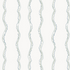The Ribbon Stripe Wallpaper, Blue features a white background with hand-drawn vertical wavy lines in light blue and gray, spaced evenly apart. Its organic look and subtle line variations make it perfect for nurseries or as charming sage wall decor.