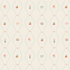 The Little Patisserie Stripe Wallpaper features a seamless hand-drawn pattern with pastel ice cream cones, flowers, cherries, bows, and pretzels in rows along wavy dotted lines on a light beige background accented with pink dots.