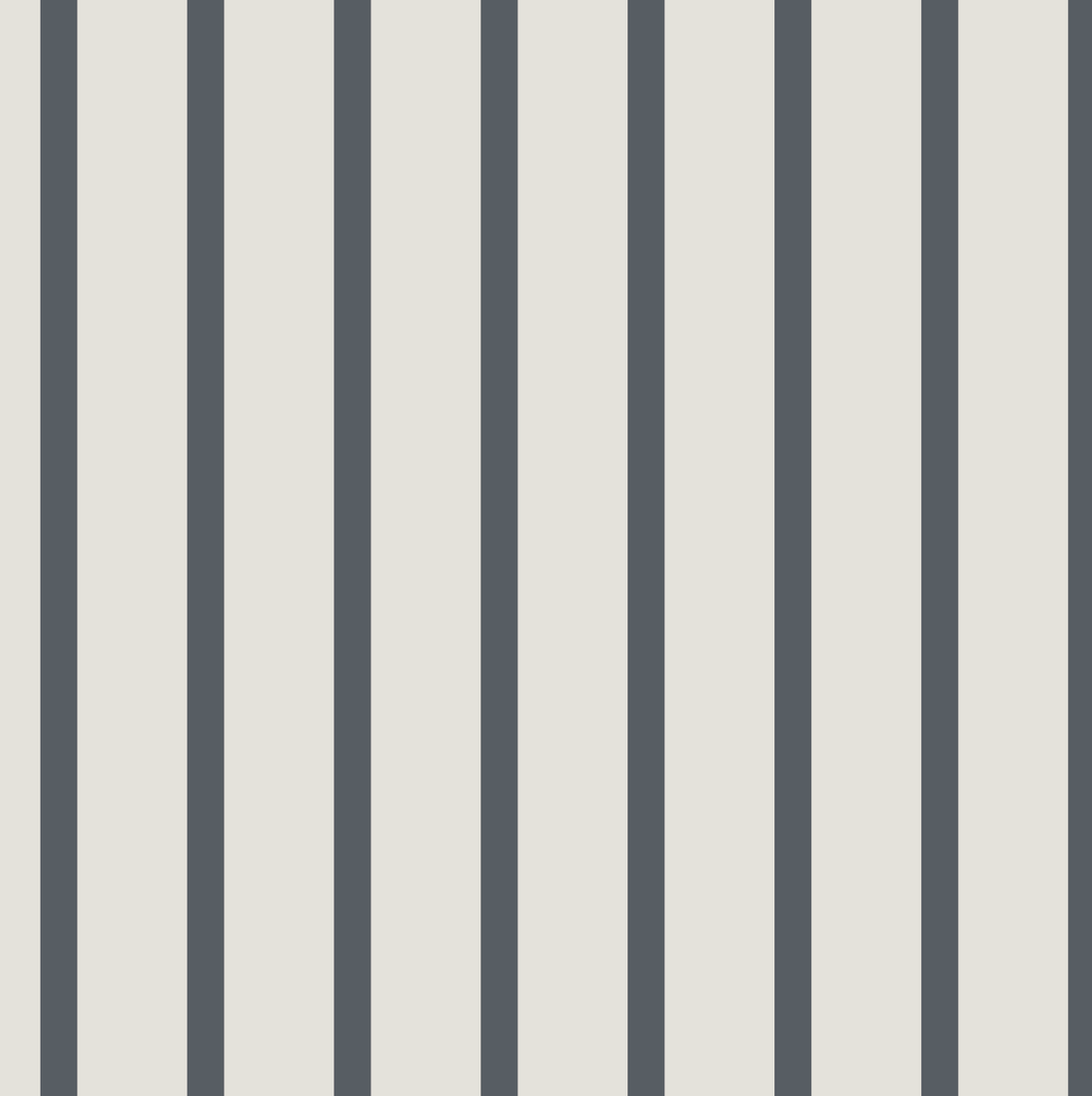 The Pinstripe Wallpaper Denim by munks and me features evenly spaced vertical black stripes on a white background, adding a classic touch to any room.