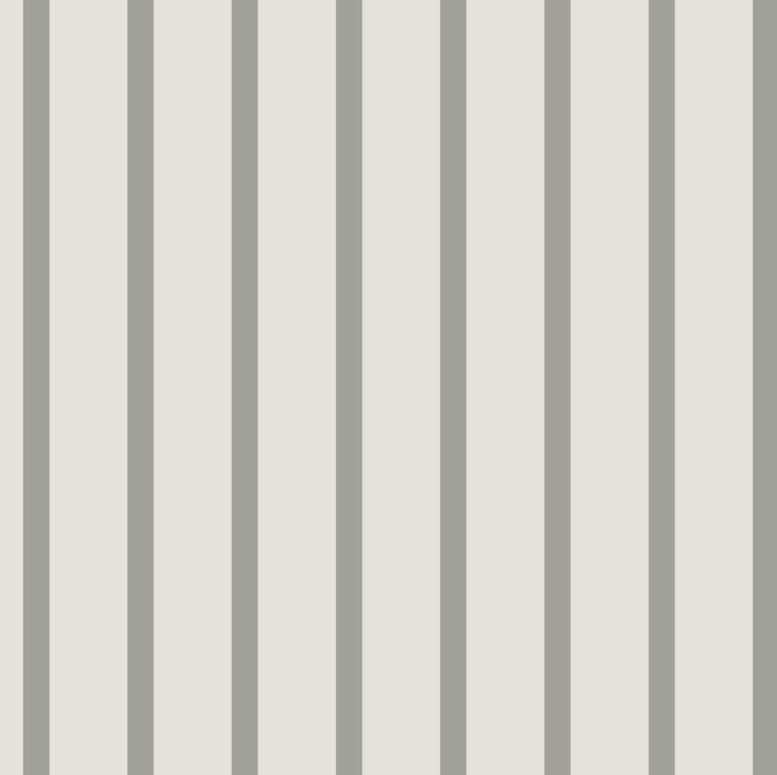 The nursery is decorated with munks and mes Pinstripe Wallpaper Matcha, featuring elegant vertical gray stripes spaced evenly on a white background.