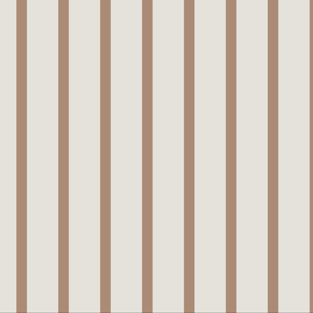 The Pinstripe Wallpaper Latte by munks and me features evenly spaced vertical brown stripes on a white background, adding a classic touch to any nursery.