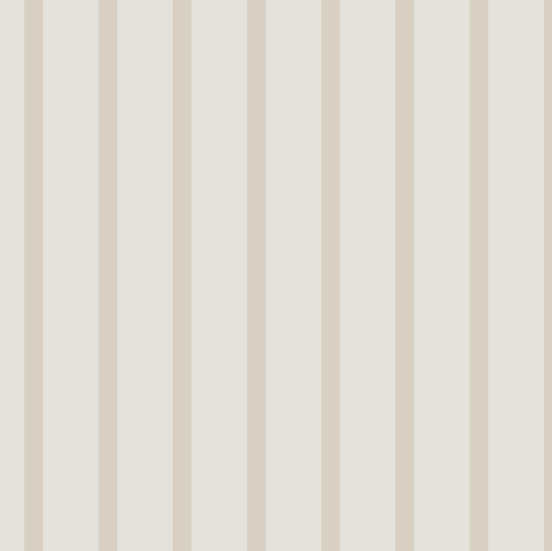 This image features the Pinstripe Wallpaper Soft Beige by munks and me, showcasing evenly spaced vertical beige stripes on a crisp white background, perfect for a nursery.