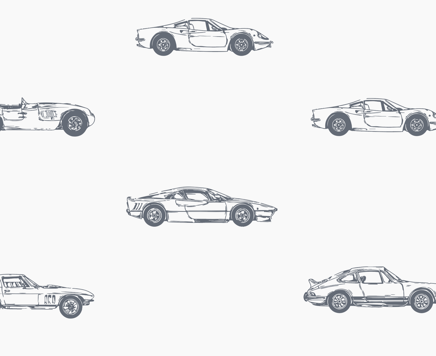 Vintage Cars Wallpaper Repeat Pattern