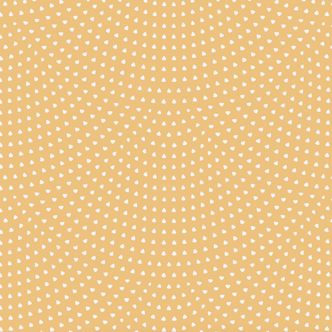 The Scallop Shell Wallpaper Yellow | Sample features small white dots in curved, wave-like patterns on a light orange background, adding movement and depth—perfect for online imagery or as a sample design.