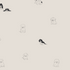 Puppy Dog Wallpaper Repeat Pattern features small cartoon puppies, both outlined and filled with black and brown, scattered across a light beige background—ideal for dog lovers.