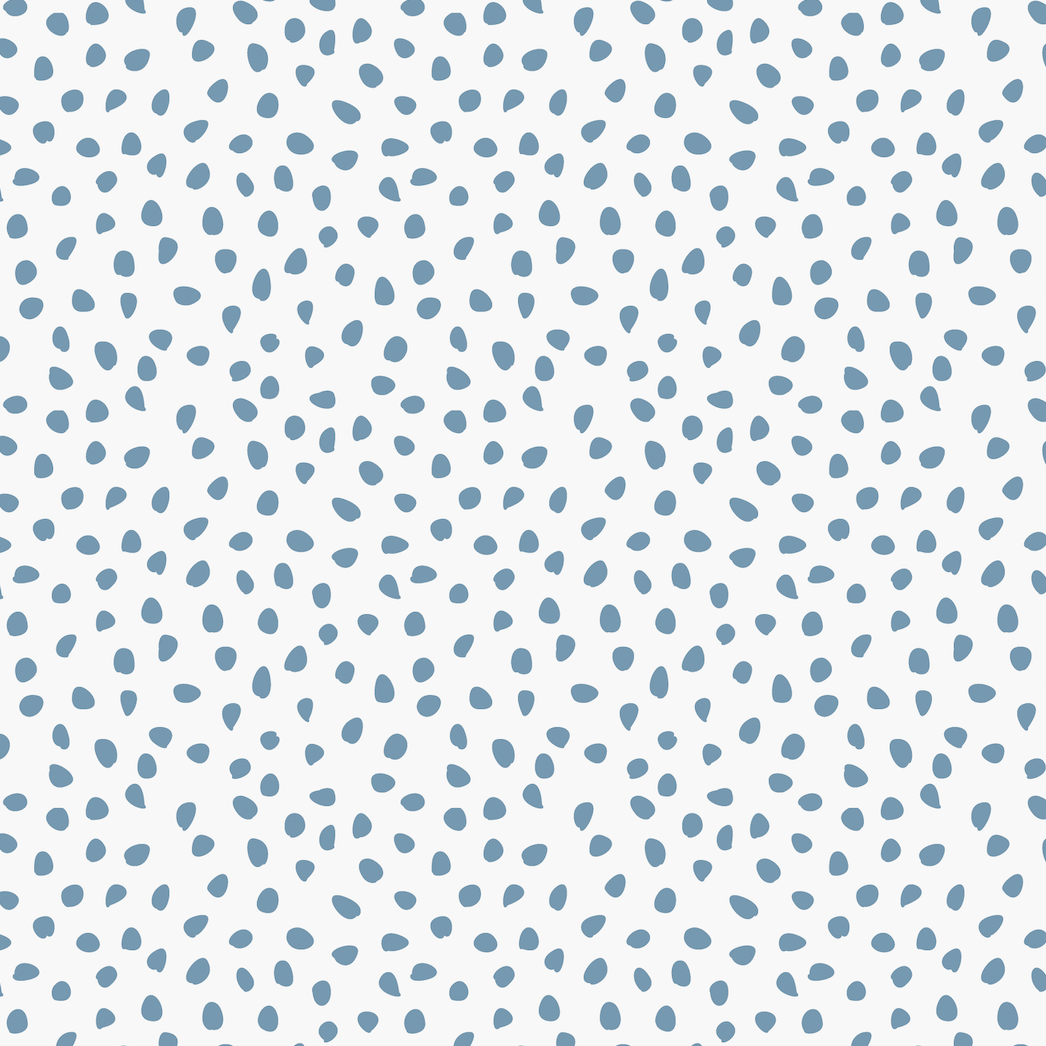 Blue Sprinkle Wallpaper | Sample features a seamless pattern of irregular blue dots on a light gray background, offering a modern, abstract look—perfect for wallpaper samples or elevating your online visuals with style and quality.