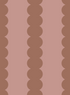 Scallop Stripe Wallpaper Toffee Rose features seamless vertical wavy brown lines on a pale pink background, creating a soft, retro look—ideal for cozy nurseries or as a stylish accent wall.