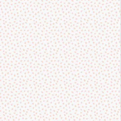 Sprinkle Wallpaper, Pink features a seamless pattern of small, light pink dots scattered across a white background, offering a subtle, soft, and minimalist look—perfect for whimsical wall decor or adding a delicate touch to any space.