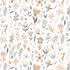 The Millie Floral Wallpaper features a seamless hand-drawn repeat pattern of pastel flowers and leaves in soft beige, pink, green, and white tones on a light background. This delicate and whimsical design creates a natural elegance, making it perfect for adding charm to any space.