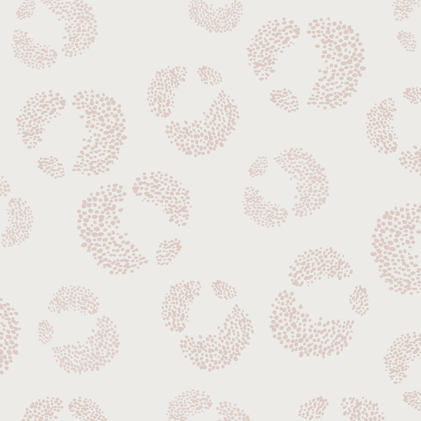 Soft light pink leopard spots are scattered across a white background in the Hallie Leopard Print Wallpaper. Each spot features small, irregular shapes that create an abstract, playful design reminiscent of whimsical wall decor. The pattern is arranged in a seemingly random manner and repeats seamlessly for a cohesive look.
