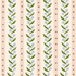 Forget-Me-Not Trail Stripe wallpaper featuring vertical stripes of blue forget-me-not floral vines alternating with light pink bands decorated with small brown stars.