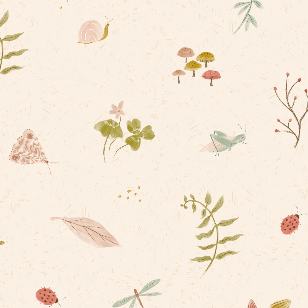 Elsies Verdant Garden Wallpaper Repeat Pattern | Sample - Munks and Me Wallpaper