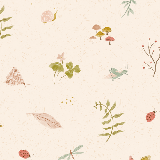 Elsies Verdant Garden Wallpaper Repeat Pattern - Munks and Me Wallpaper