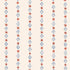 The Jacquard Stars Wallpaper, Red features vertical rows of hand-painted red stars and blue squares on a light beige background, creating an evenly spaced, retro look that&