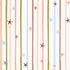 Starlight Stripe Wallpaper featuring vertical, multi-colored hand-painted stripes scattered with small, hand-drawn stars in various colors, perfect for a whimsical children’s wallpaper.