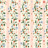 Strawberry Bloom Wallpaper featuring a pattern of vertical wavy pink stripes and trailing vines with strawberries, blue flowers, and scattered colorful stars in a botanical nursery design.