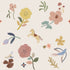 Flora and Fable hand-drawn children’s wallpaper with colourful flowers, birds, a horse, mushrooms and foliage on a warm cream background.