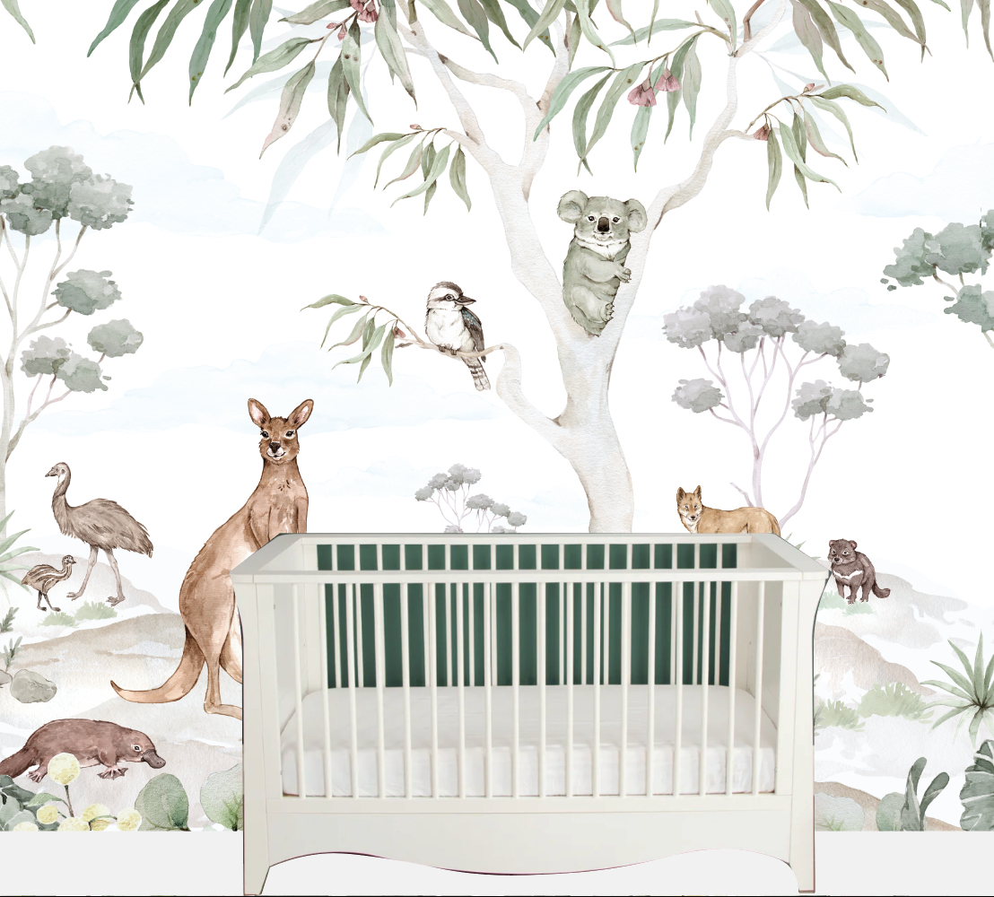 Custom Australia Animal Wallpaper Mural |  H239cm x W1566cm - Munks and Me Wallpaper