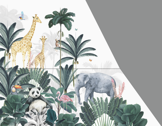Custom Leopard and Friends Jungle Wallpaper Mural - Munks and Me Wallpaper
