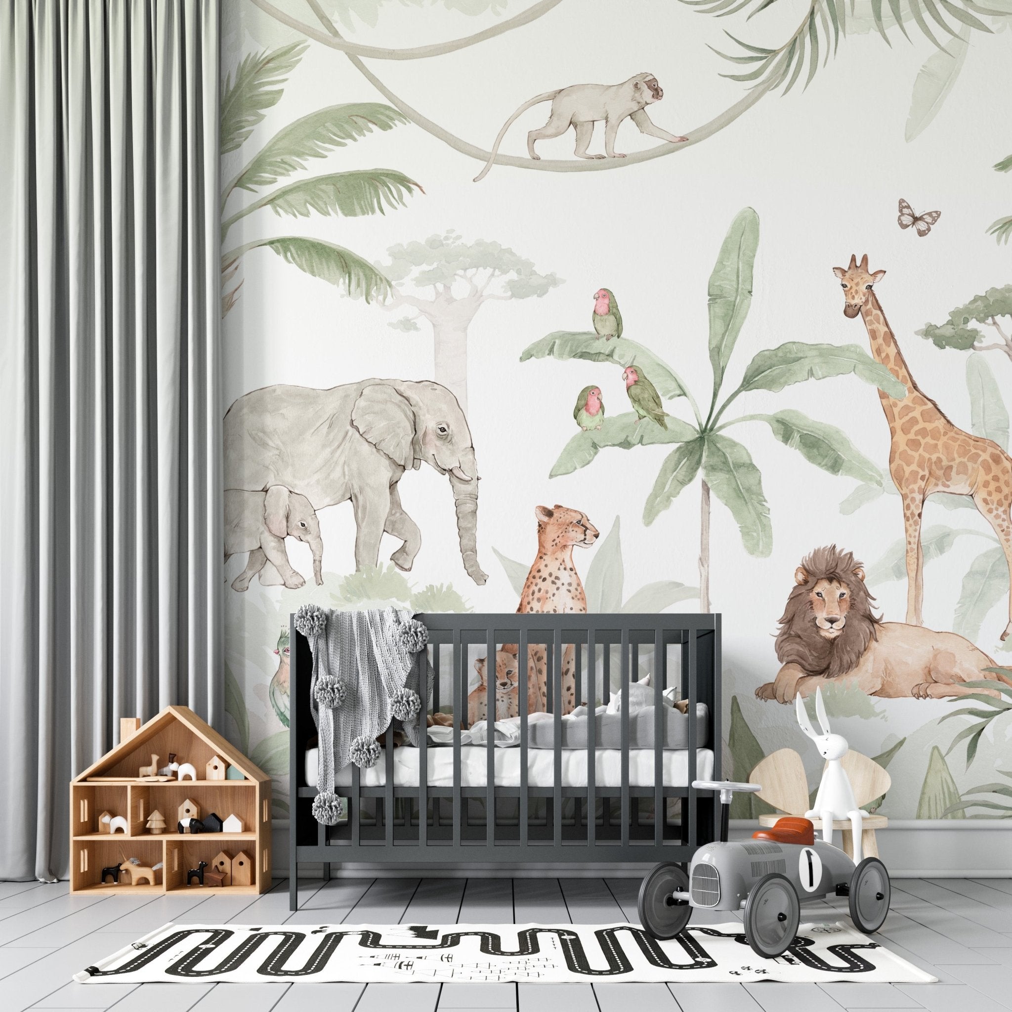 African Safari Wallpaper Mural - Munks and Me Wallpaper